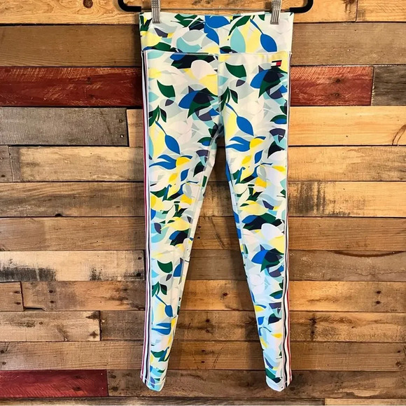 Tommy Hilfiger Sport Blue And White High Rise Leggings Size Medium - Picture 1 of 8